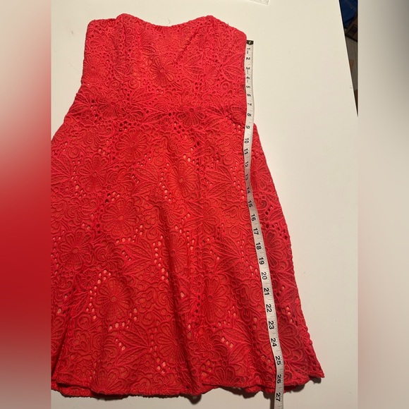 strapless lilly pulitzer mini dress pink size 2 - Picture 2 of 6